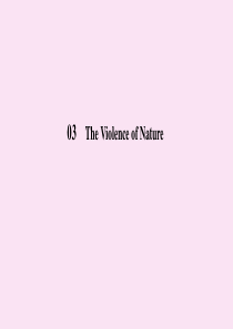 2019-2020学年高中英语 Module 3 The Violence of Nature Pe