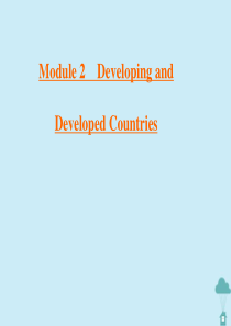 2019-2020学年高中英语 Module 2 Developing and Developed 