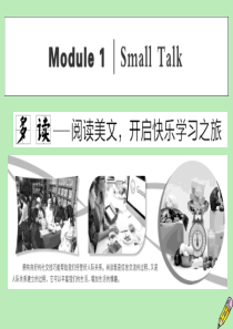 2019-2020学年高中英语 Module 1 Small Talk Section Ⅰ Intr