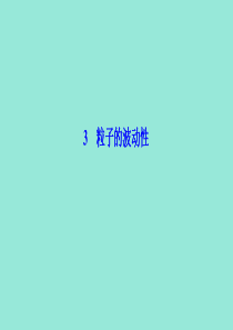 2019-2020学年高中物理 第十七章 波粒二象性 3 粒子的波动性课件 新人教版选修3-5