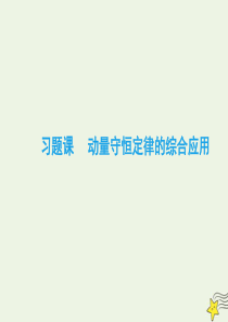 2019-2020学年高中物理 第十六章 动量守恒定律 习题课 动量守恒定律的综合应用课件 新人教版