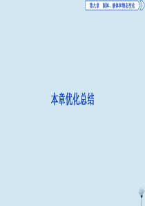 2019-2020学年高中物理 第九章 固体、液体和物态变化本章优化总结课件 新人教版选修3-3