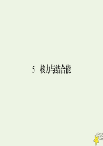 2019-2020学年高中物理 第19章 原子核 5 核力与结合能课件 新人教版选修3-5