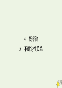 2019-2020学年高中物理 第17章 波粒二象性 4 概率波 5 不确定性关系课件 新人教版选修