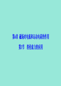 2019-2020学年高中物理 第6章 磁场对电流和运动电荷的作用 第3节 洛伦兹力的应用课件 鲁科