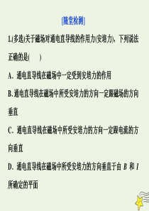 2019-2020学年高中物理 第5章 磁场与回旋加速器 4 探究电流周围的磁场随堂演练课件 沪科版