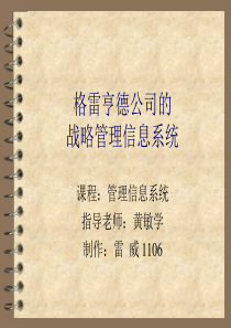 格雷亨德公司的战略管理信息系统(1)