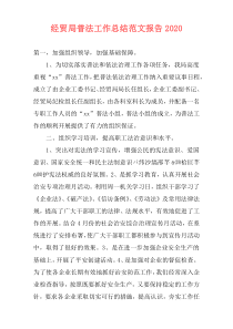 经贸局普法工作总结范文报告2021