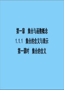 2019-2020学年高中数学 第一章 集合与函数概念 1.1.1 集合的含义与表示 第一课时 集合