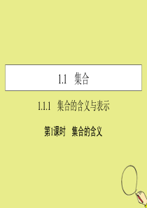 2019-2020学年高中数学 第一章 集合与函数概念 1.1.1 集合的含义与表示 第1课时 集合