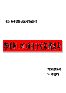 江苏泰州周山河项目开发策略方案_124PPT_XXXX