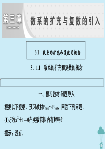 2019-2020学年高中数学 第三章 数系的扩充与复数的引入 3.1.1 数系的扩充和复数的概念课