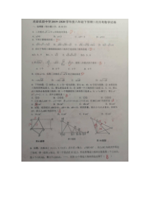 初二数学3月月考卷（解析版）