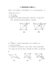 初中八年级下数学期末复习专题NO.3