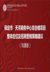 河北保定天河商务综合楼项目整体定位及招商策略_225P_XXXX年