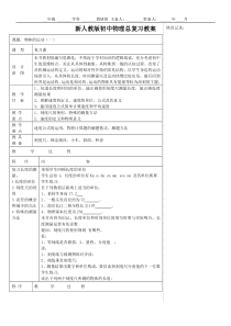 新人教版初中物理总复习专题教案(1)