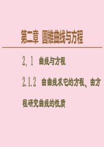 2019-2020学年高中数学 第2章 圆锥曲线与方程 2.1.2 由曲线求它的方程、由方程研究曲线