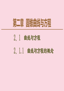 2019-2020学年高中数学 第2章 圆锥曲线与方程 2.1.1 曲线与方程的概念课件 新人教B版