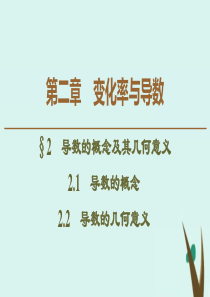 2019-2020学年高中数学 第2章 变化率与导数 2 2.1 导数的概念 2.2 导数的几何意义