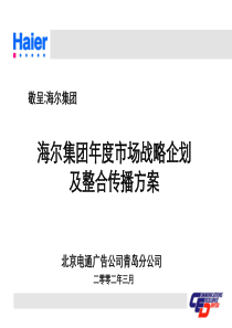 海尔集团年度市场战略企划