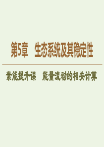 2019-2020学年高中生物 第5章 素能提升课 能量流动的相关计算课件 新人教版必修3