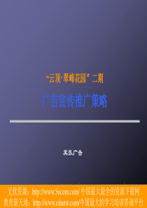 深圳黑弧云顶·翠峰园二期广告宣传推广策略