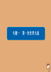 2019-2020学年高中历史 专题一 第一次世界大战 1.1 滑向世界性大战的深渊课件 人民版选修