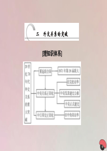 2019-2020学年高中历史 专题五 现代中国的对外关系 第2课 外交关系的突破课件 人民版必修1