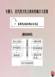 2019-2020学年高中历史 专题七 近代西方民主政治的确立与发展 第1课 英国代议制的确立和完善