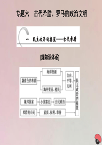 2019-2020学年高中历史 专题六 古代希腊、罗马的政治文明 第1课 民主政治的摇篮——古代希腊