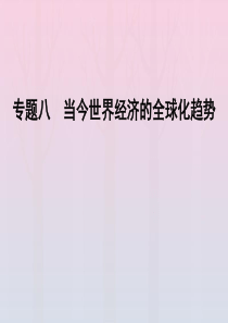 2019-2020学年高中历史 专题8 当今世界经济的全球化趋势专题整合拓展课件 人民版必修2