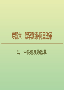 2019-2020学年高中历史 专题6 默罕默德•阿里改革 2 中兴埃及的改革课件 人民