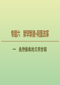 2019-2020学年高中历史 专题6 默罕默德•阿里改革 1 亟待拯救的文明古国课件 