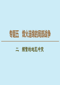 2019-2020学年高中历史 专题5 烽火连绵的局部战争 2 频繁的地区冲突课件 人民版选修3