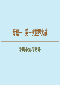 2019-2020学年高中历史 专题1 第一次世界大战专题小结与测评课件 人民版选修3