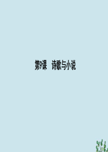 2019-2020学年高中历史 第二单元 中国古代文艺长廊 第9课 诗歌与小说课件 岳麓版必修3