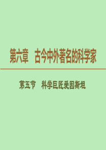 2019-2020学年高中历史 第6章 古今中外著名的科学家 第5节 科学巨匠爱因斯坦课件 北师大版