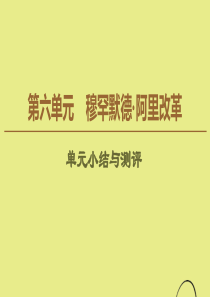 2019-2020学年高中历史 第6单元 穆罕默德•阿里改革单元小结与测评课件 新人教版