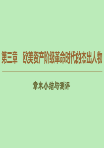 2019-2020学年高中历史 第3章 欧美资产阶级革命时代的杰出人物章末小结与测评课件 北师大版选