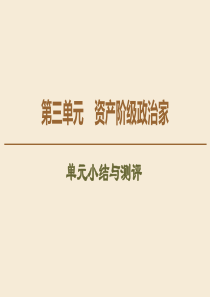 2019-2020学年高中历史 第3单元 资产阶级政治家单元小结与测评课件 岳麓版选修4