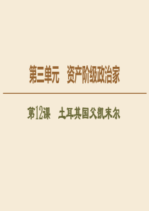 2019-2020学年高中历史 第3单元 资产阶级政治家 第12课 土耳其国父凯末尔课件 岳麓版选修