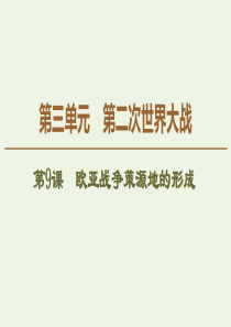 2019-2020学年高中历史 第3单元 第二次世界大战 第9课 欧亚战争策源地的形成课件 岳麓版选