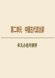 2019-2020学年高中历史 第2单元 中国古代政治家单元小结与测评课件 岳麓版选修4