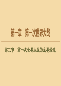 2019-2020学年高中历史 第1章 第一次世界大战 第2节 第一次世界大战的主要经过课件 北师大