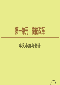 2019-2020学年高中历史 第1单元 梭伦改革单元小结与测评课件 新人教版选修1