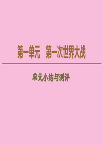 2019-2020学年高中历史 第1单元 第一次世界大战单元小结与测评课件 新人教版选修3