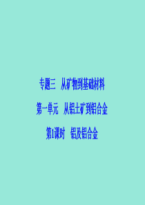 2019-2020学年高中化学 专题3 从矿物到基础材料 第1单元 第1课时 铝及铝合金课件 苏教版