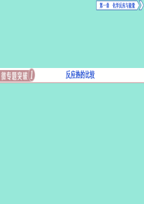 2019-2020学年高中化学 第一章 化学反应与能量 微专题突破1课件 新人教版选修4