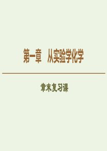 2019-2020学年高中化学 第1章 章末复习课课件 新人教版必修1