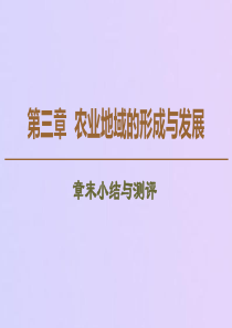 2019-2020学年高中地理 第3章 农业地域的形成与发展章末小结与测评课件 新人教版必修2